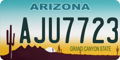 AZ license plate AJU7723