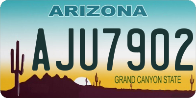 AZ license plate AJU7902