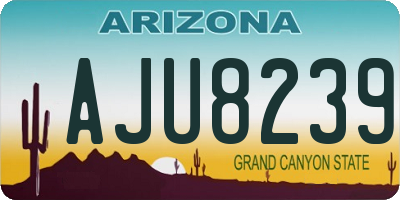 AZ license plate AJU8239