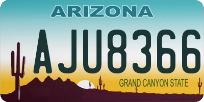 AZ license plate AJU8366