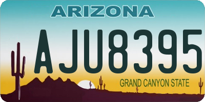 AZ license plate AJU8395