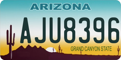 AZ license plate AJU8396