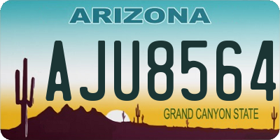 AZ license plate AJU8564