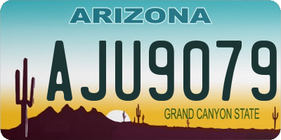 AZ license plate AJU9079