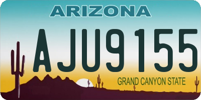 AZ license plate AJU9155