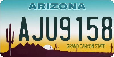 AZ license plate AJU9158