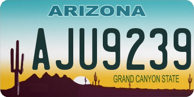 AZ license plate AJU9239