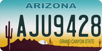AZ license plate AJU9428