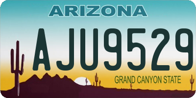 AZ license plate AJU9529