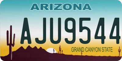 AZ license plate AJU9544