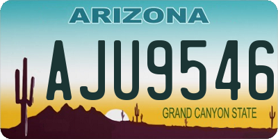 AZ license plate AJU9546