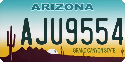 AZ license plate AJU9554
