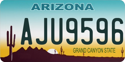 AZ license plate AJU9596