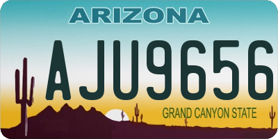AZ license plate AJU9656