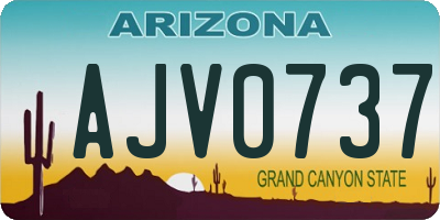 AZ license plate AJV0737