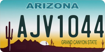 AZ license plate AJV1044