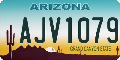 AZ license plate AJV1079