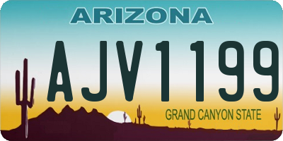 AZ license plate AJV1199