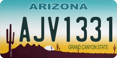 AZ license plate AJV1331