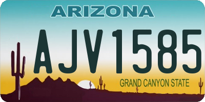 AZ license plate AJV1585