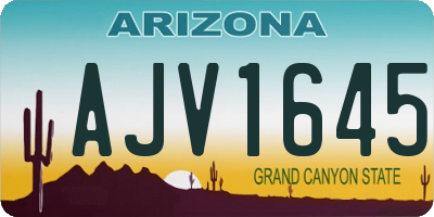 AZ license plate AJV1645