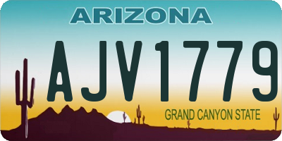 AZ license plate AJV1779