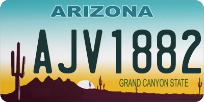 AZ license plate AJV1882