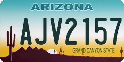 AZ license plate AJV2157