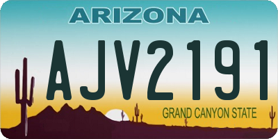 AZ license plate AJV2191