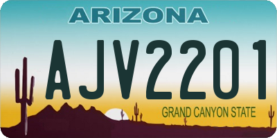 AZ license plate AJV2201