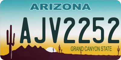 AZ license plate AJV2252