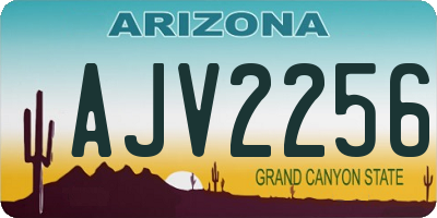 AZ license plate AJV2256
