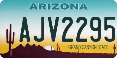 AZ license plate AJV2295