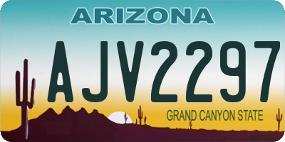AZ license plate AJV2297
