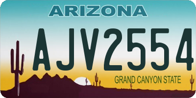 AZ license plate AJV2554