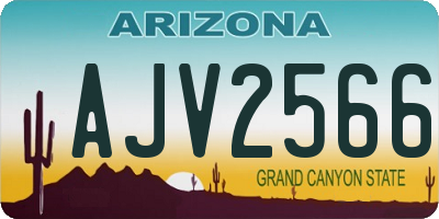 AZ license plate AJV2566