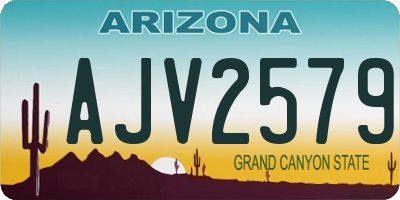 AZ license plate AJV2579