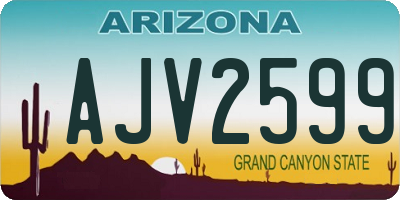 AZ license plate AJV2599