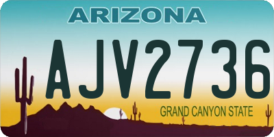 AZ license plate AJV2736