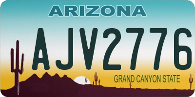 AZ license plate AJV2776