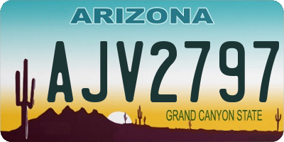 AZ license plate AJV2797