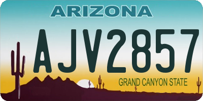 AZ license plate AJV2857