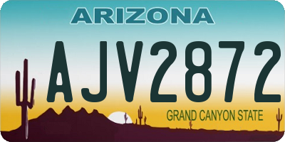 AZ license plate AJV2872
