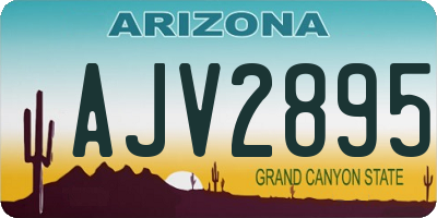 AZ license plate AJV2895