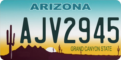 AZ license plate AJV2945