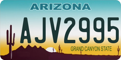 AZ license plate AJV2995