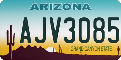 AZ license plate AJV3085