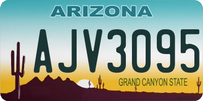 AZ license plate AJV3095