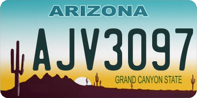 AZ license plate AJV3097