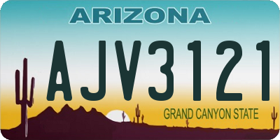 AZ license plate AJV3121
